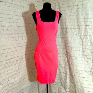Hot Pink Bodycon Dress Fleece Lined